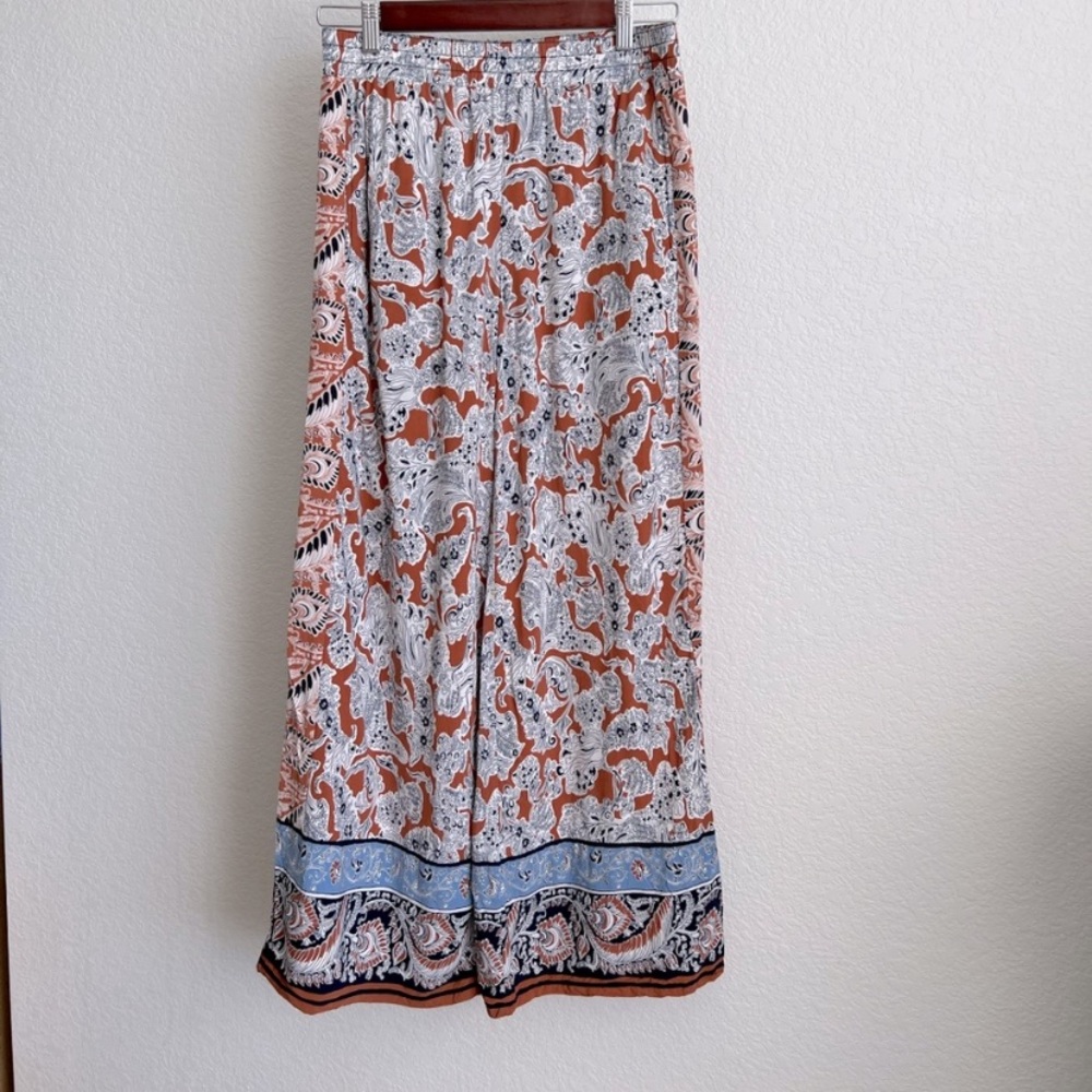 NWOT Anthropologie Hei Hei Lalasa Paisley Wide-leg Boho Beach Summer Pants S
